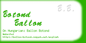 botond ballon business card